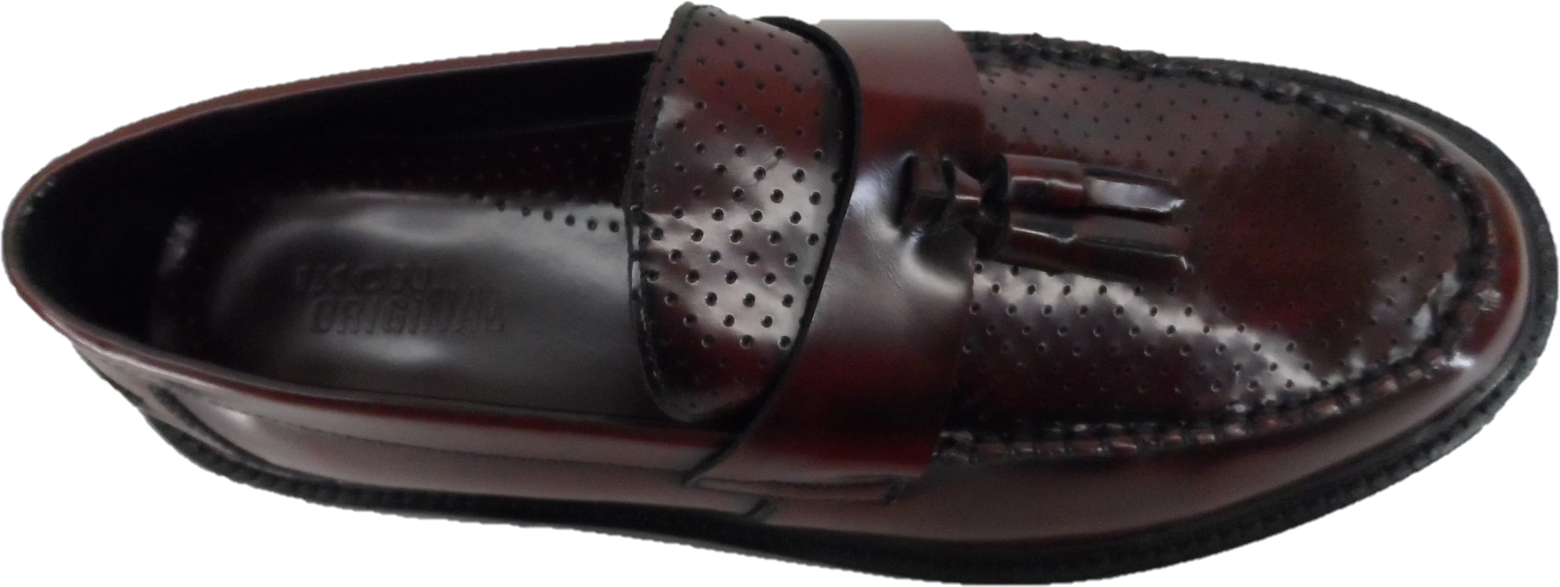 Ikon Original Oxblood Quad Punch Retro,Ska,Northern Soul Tassel Loafers